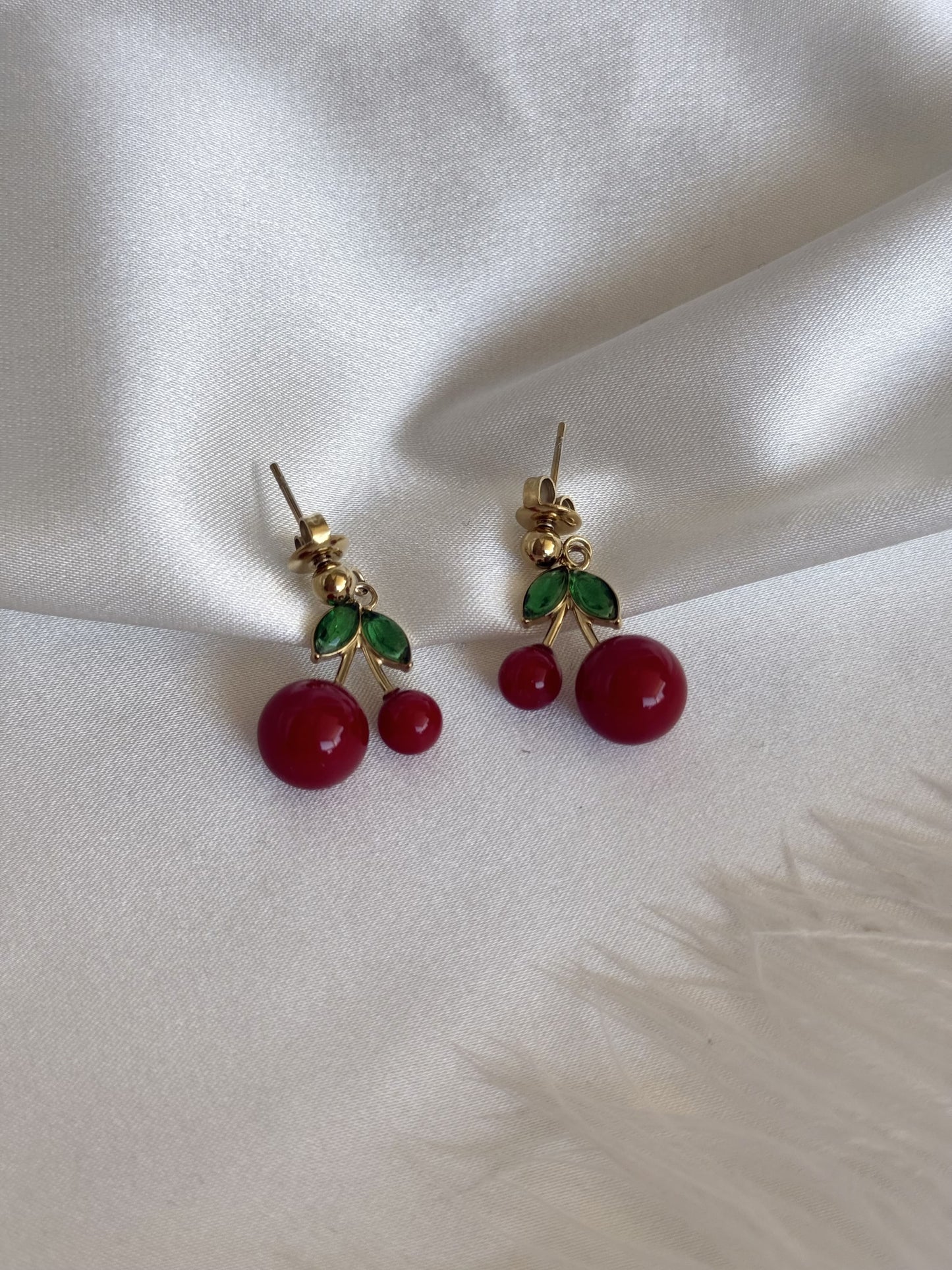 CERISE|Boucles d'oreilles acier inoxydable