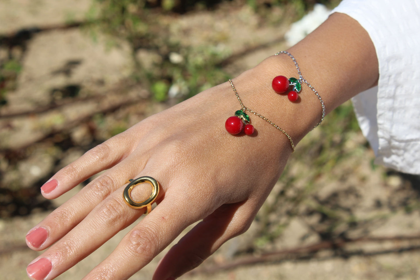 CERISE|Bracelet acier inoxydable