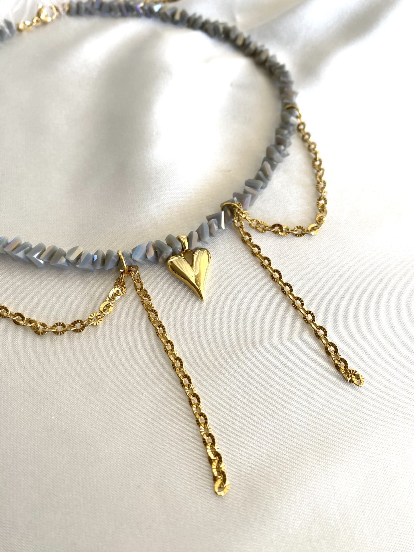 JASMINE | Collier en perles et acier inoxydable