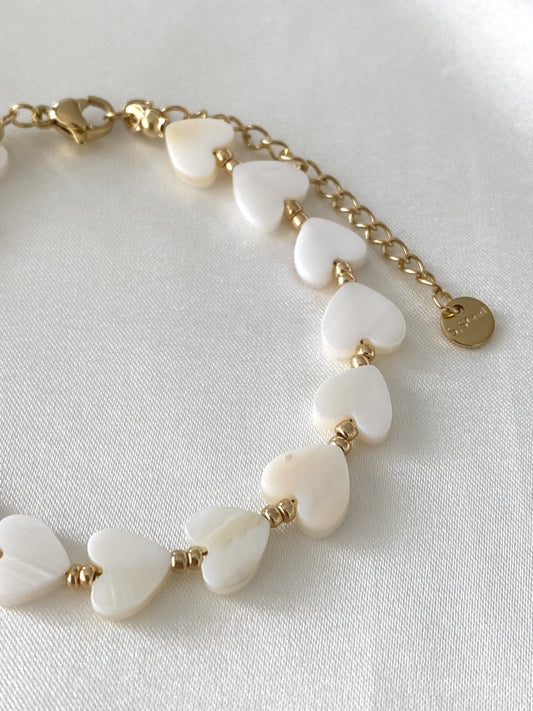 ANITA|Bracelet acier inoxydable et perles