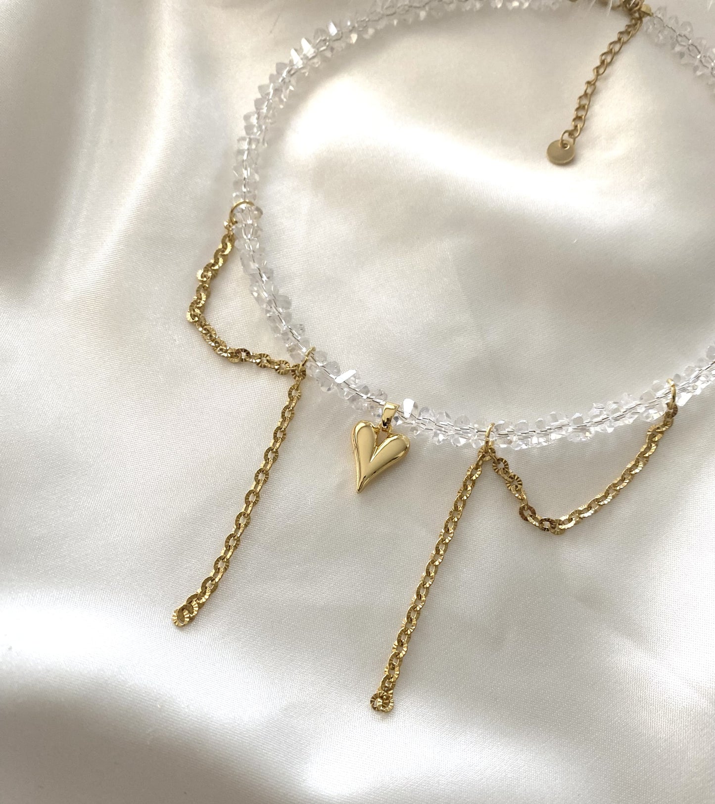 JASMINE WHITE | Collier en perles et acier inoxydable