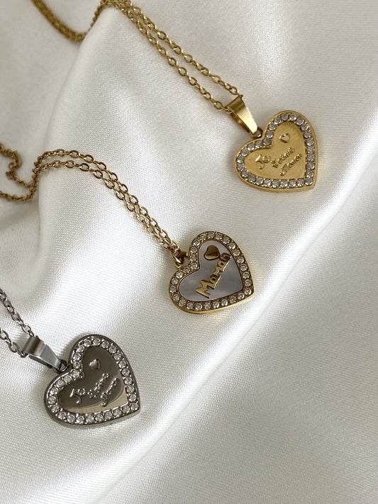 MUM |Collier en acier inoxydable "Je t'aime Maman"