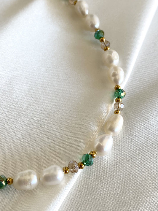 RINA | Collier en perles d'eau douce et acier inoxydable