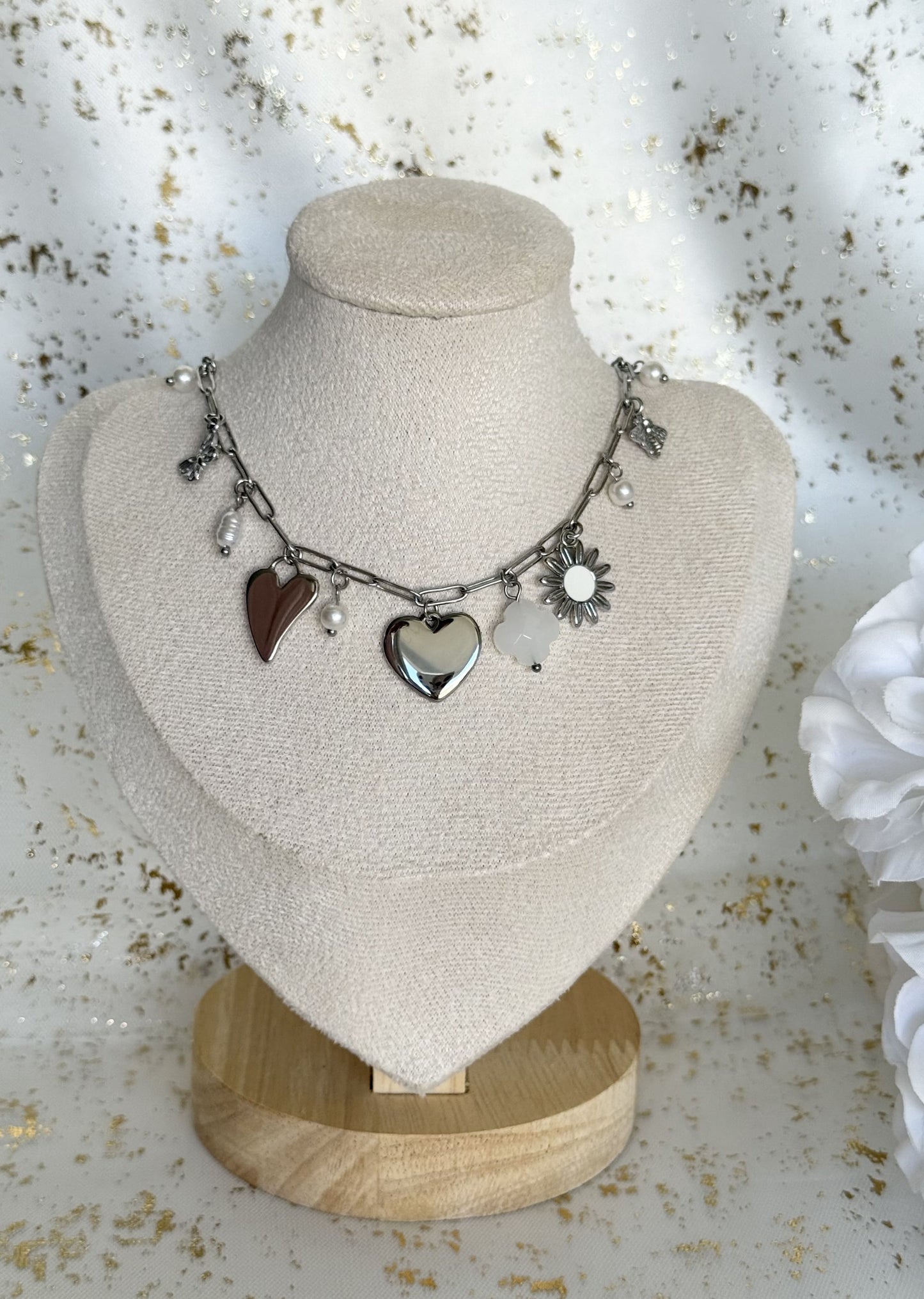 LOVE |Collier breloques en acier inoxydable