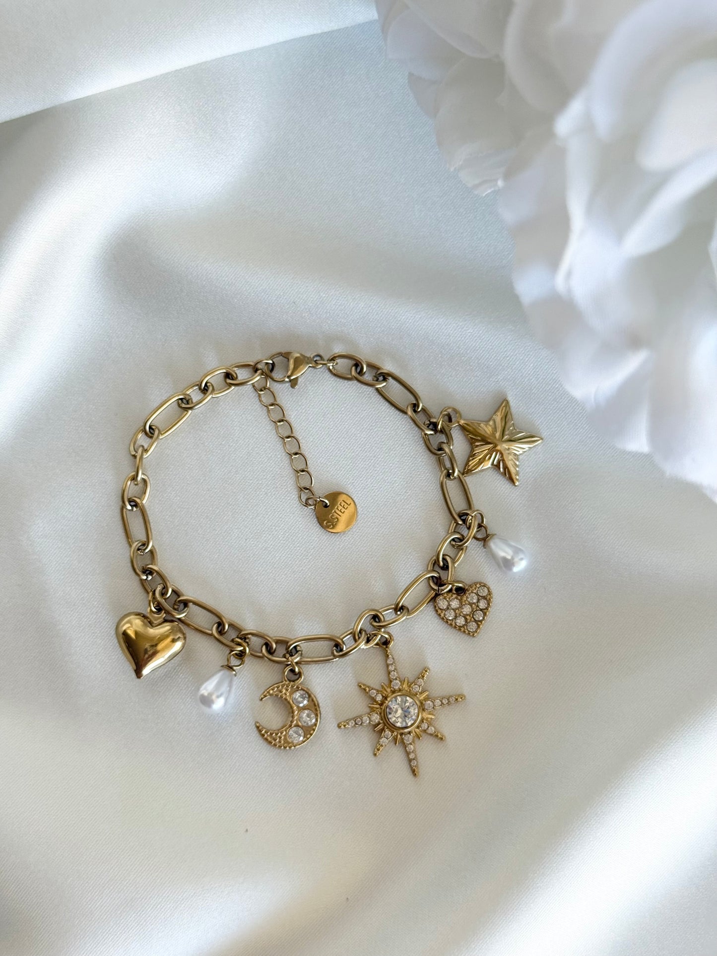 LYRA |Bracelet breloques acier inoxydable