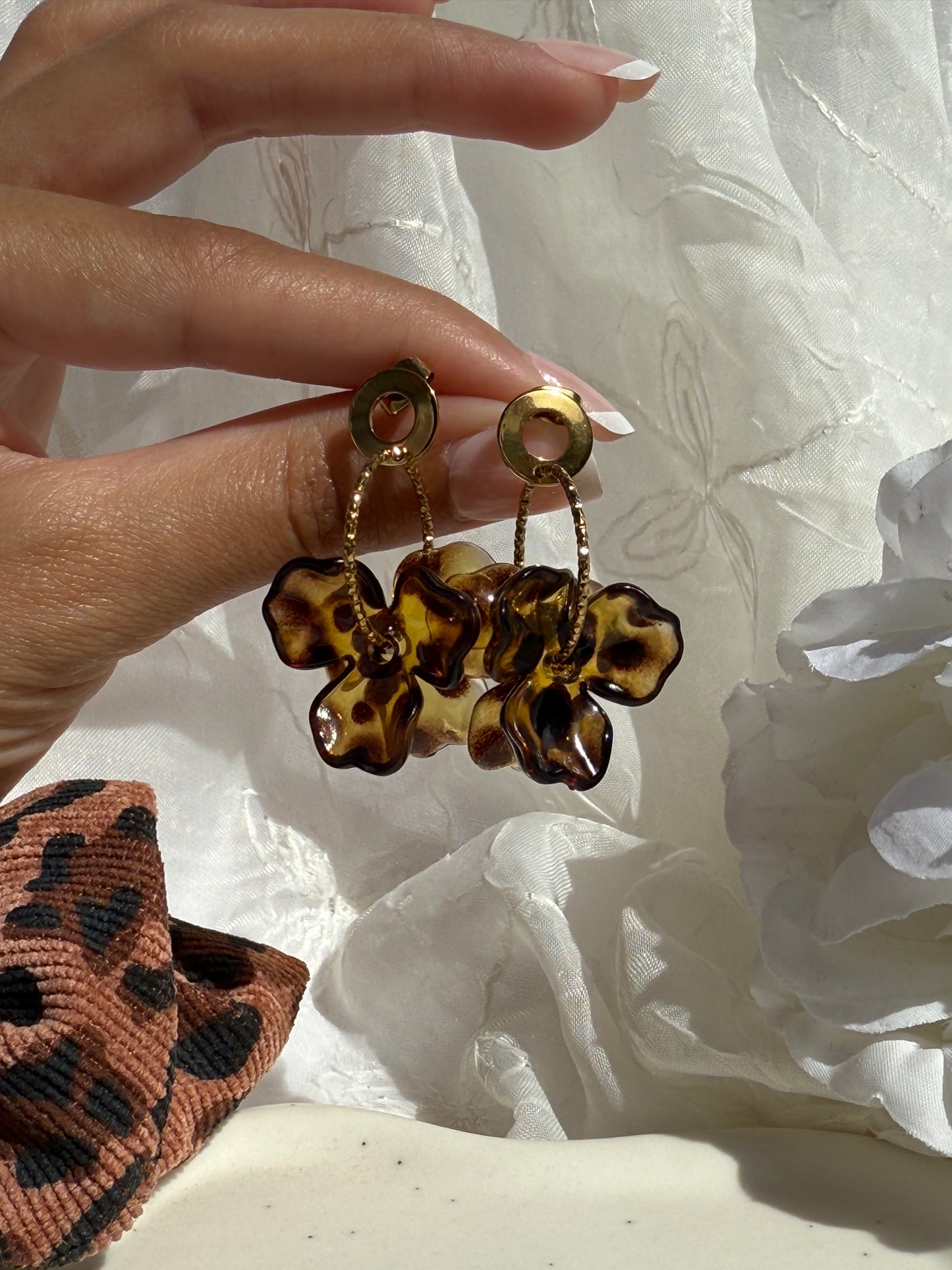 LEA|Boucles d'oreilles léopard en acier inoxydable