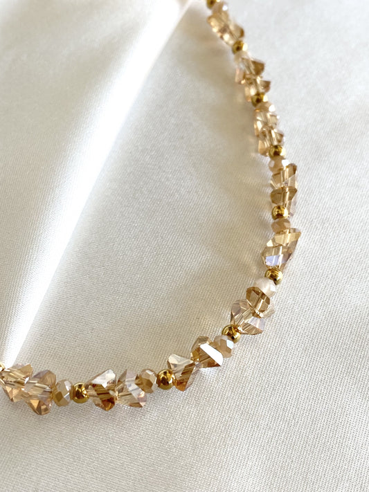 NOELIA | Collier en perles de crystal et acier inoxydable