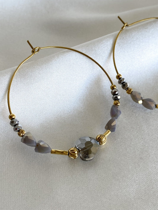 LIVIA | Boucles d'oreilles en perles de crystal