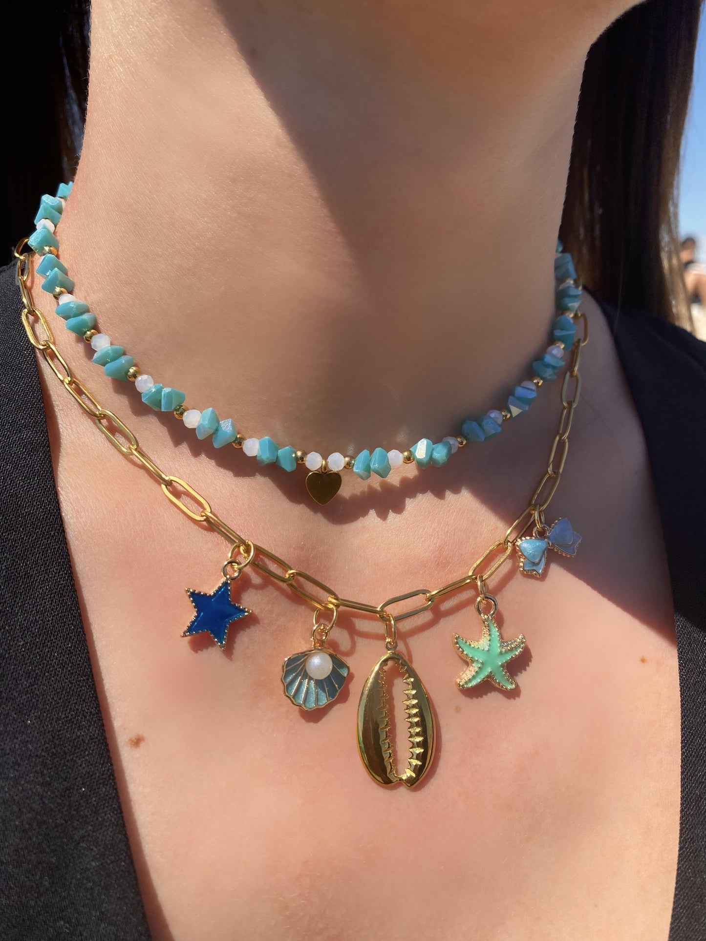 ZÉLIE | Collier en perles et acier inoxydable