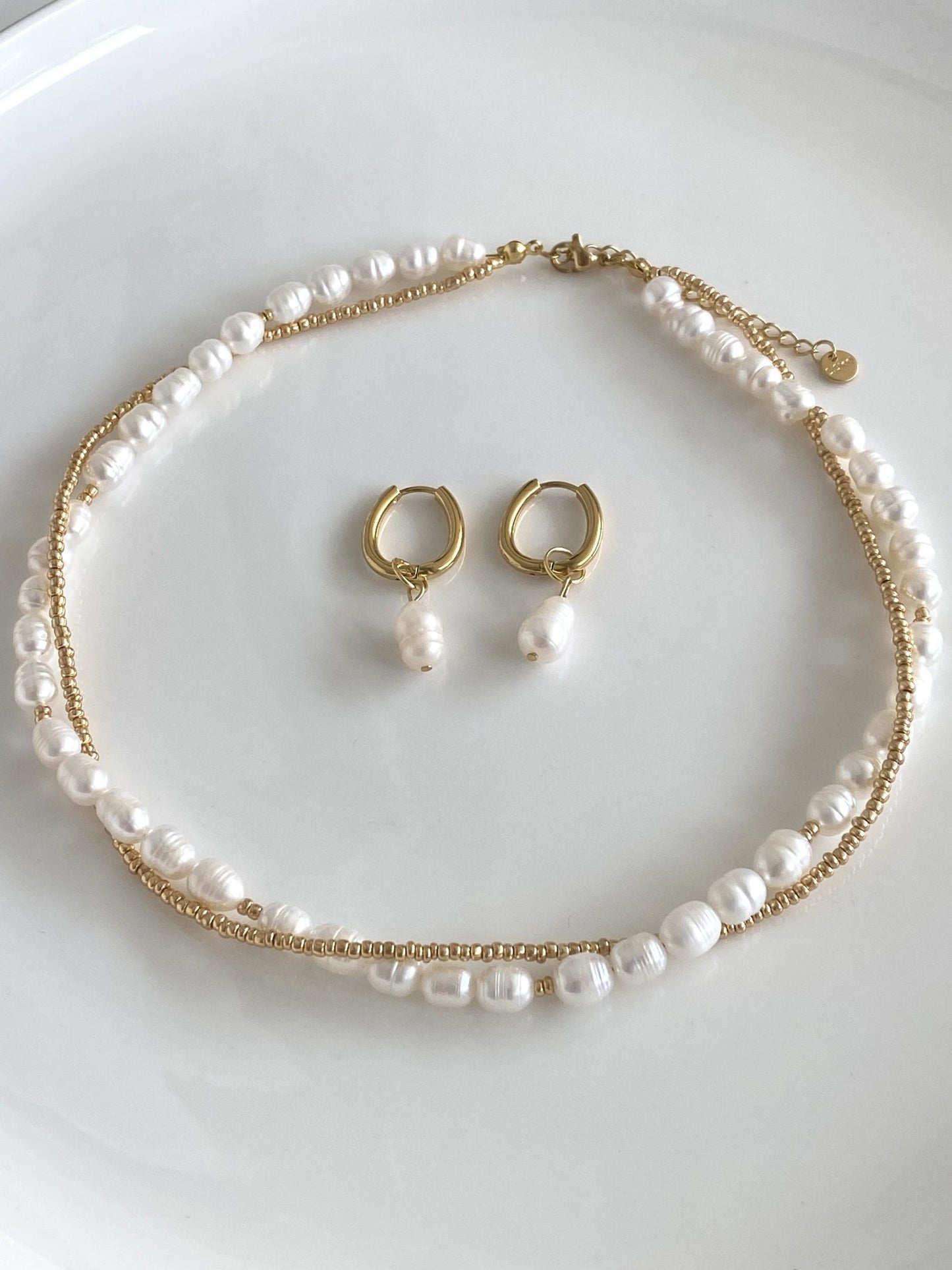 AYLA | Ensemble collier et boucles d'oreilles