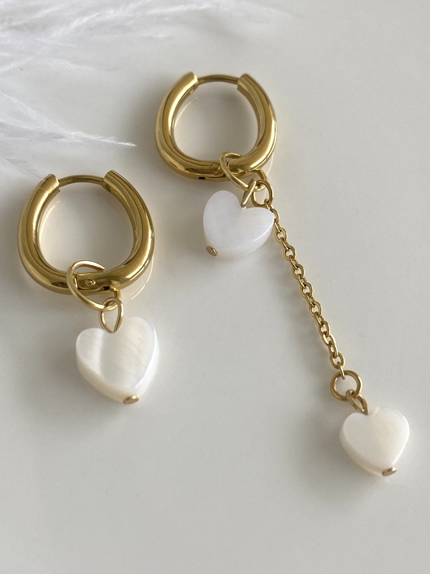 ANITA | Boucles d'oreilles en perles naturelles et acier inoxydable