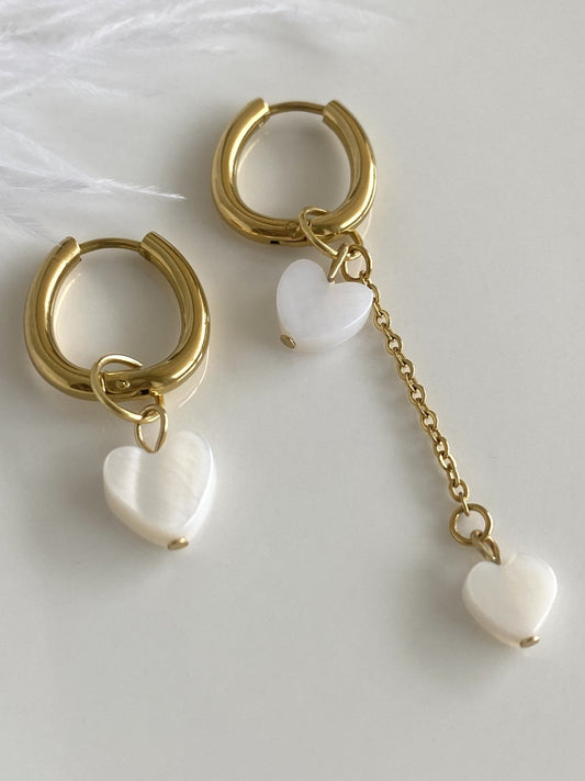 ANITA | Boucles d'oreilles en perles naturelles et acier inoxydable