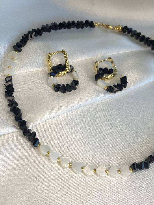 MELIA | Ensemble collier et boucles d'oreilles