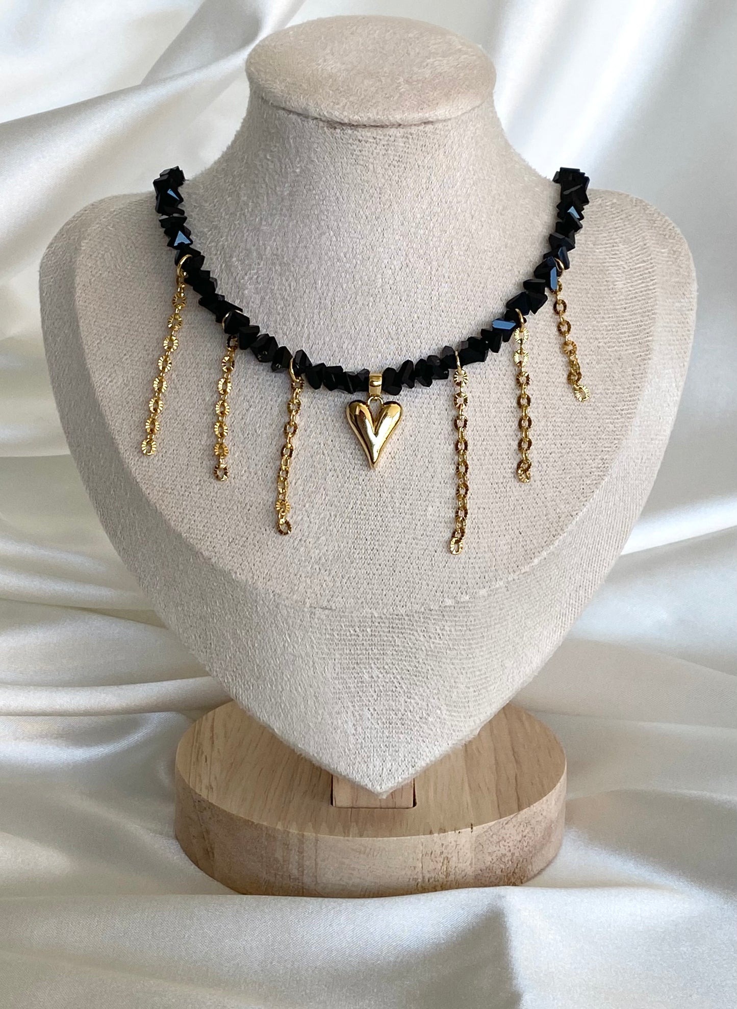 ENORA | Collier en perles et acier inoxydable