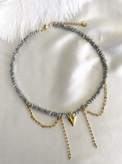 JASMINE | Collier en perles et acier inoxydable