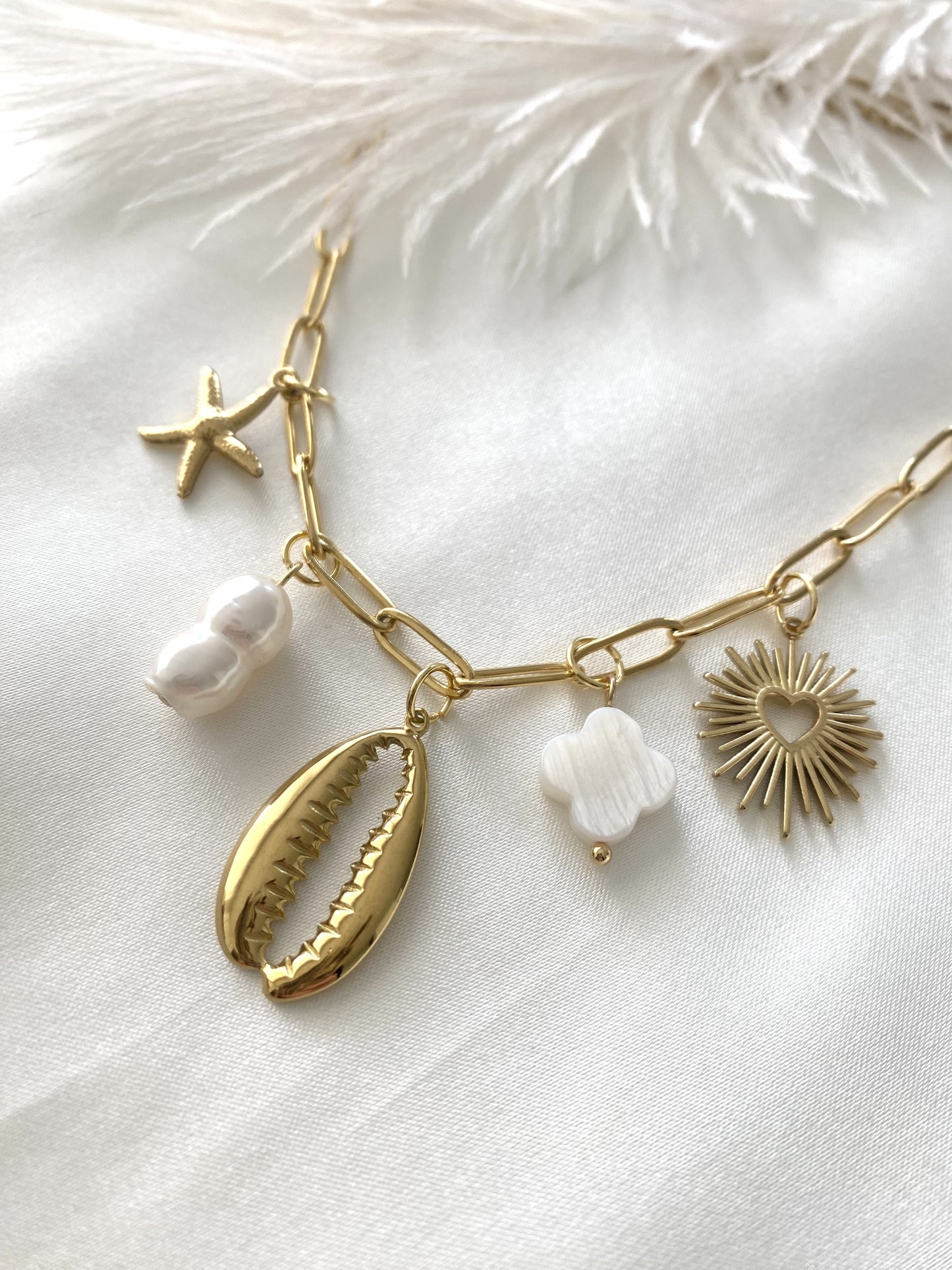 CHARM OR｜Collier acier inoxydable et charms