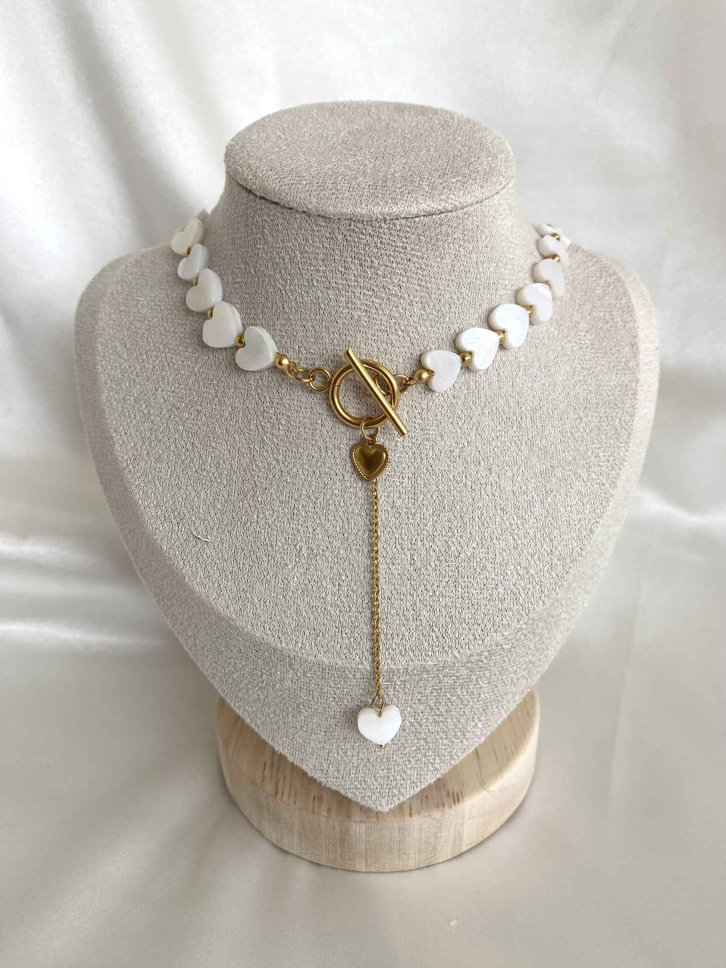 ANITA | Collier perles de nacre et acier inoxydable