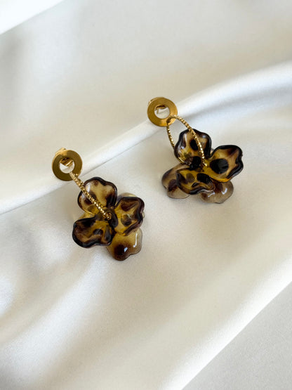 LEA｜Boucles d'oreilles léopard en acier inoxydable