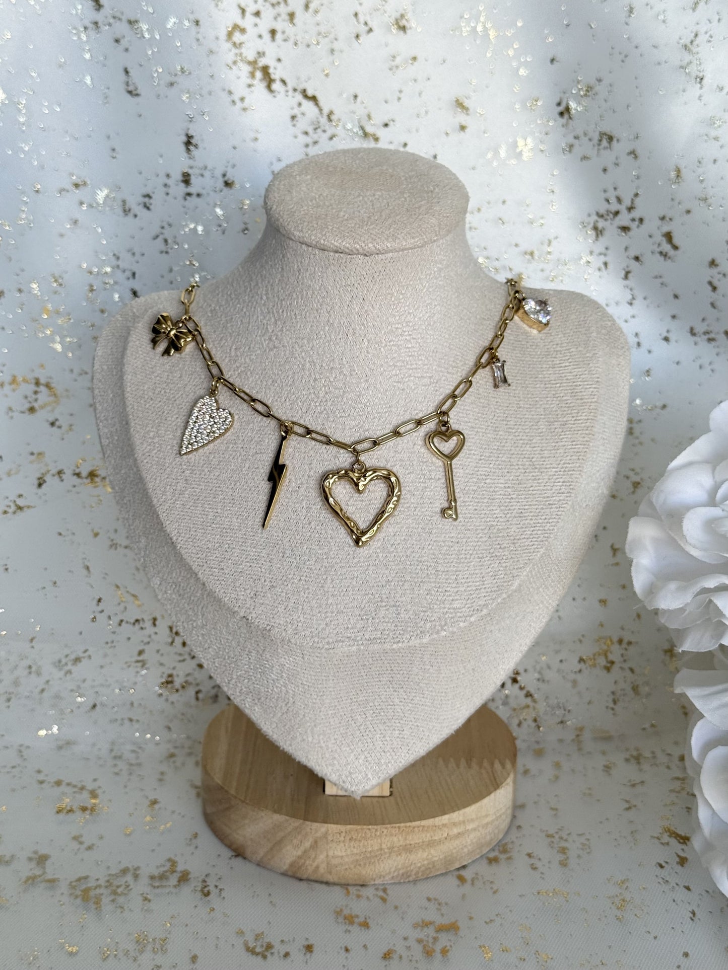 MILA ｜Collier breloques en acier inoxydable