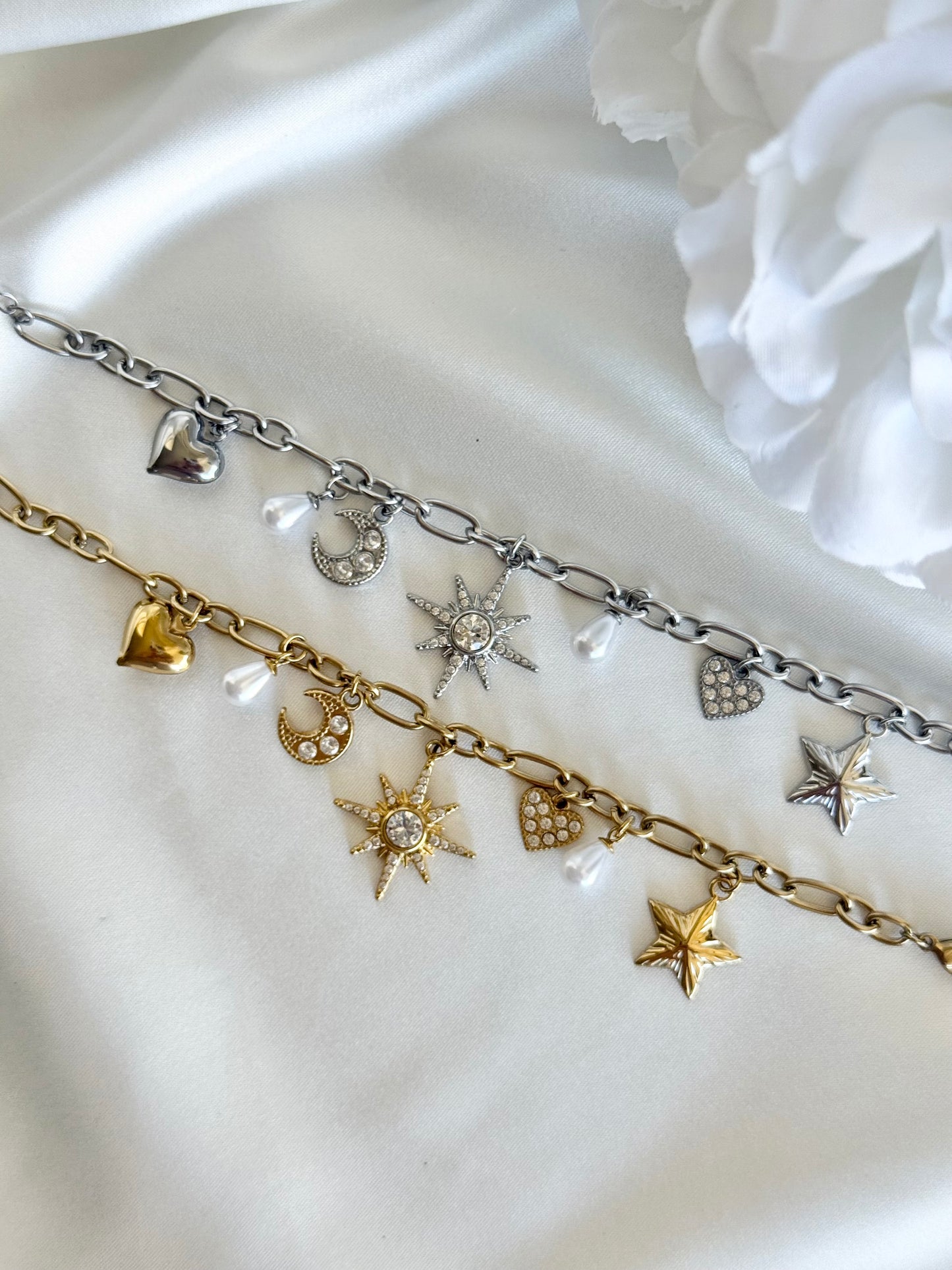 LYRA ｜Bracelet breloques acier inoxydable