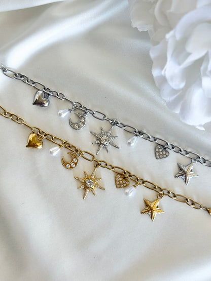 LYRA ｜Bracelet breloques acier inoxydable