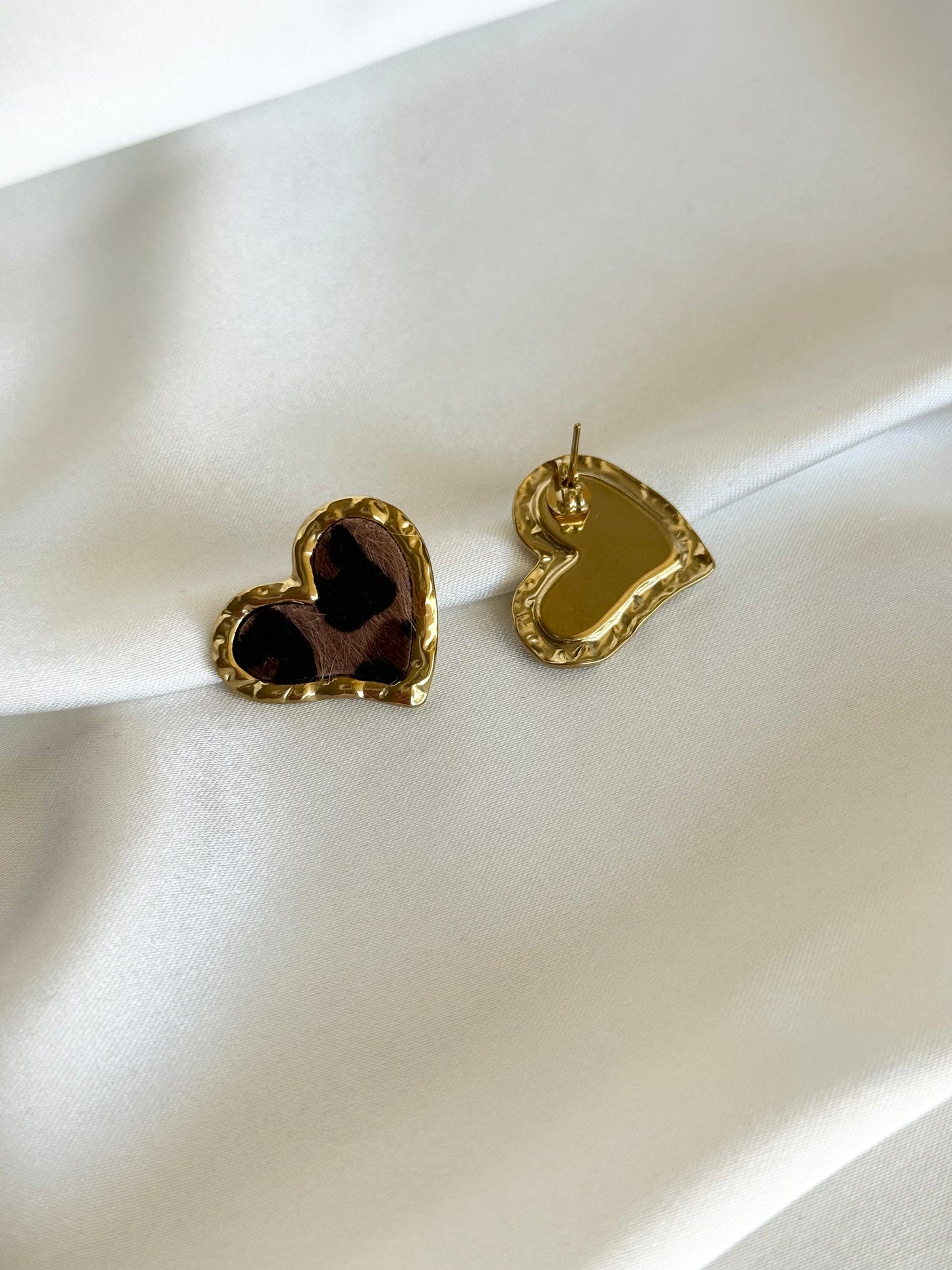 LEILA｜Boucles d'oreilles léopard en acier inoxydable