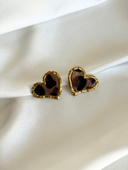 LEILA｜Boucles d'oreilles léopard en acier inoxydable