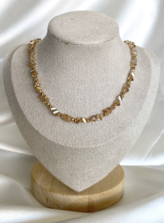 NOELIA | Collier en perles de crystal et acier inoxydable