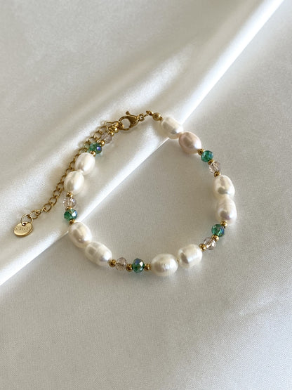 RINA｜Bracelet acier inoxydable et perles