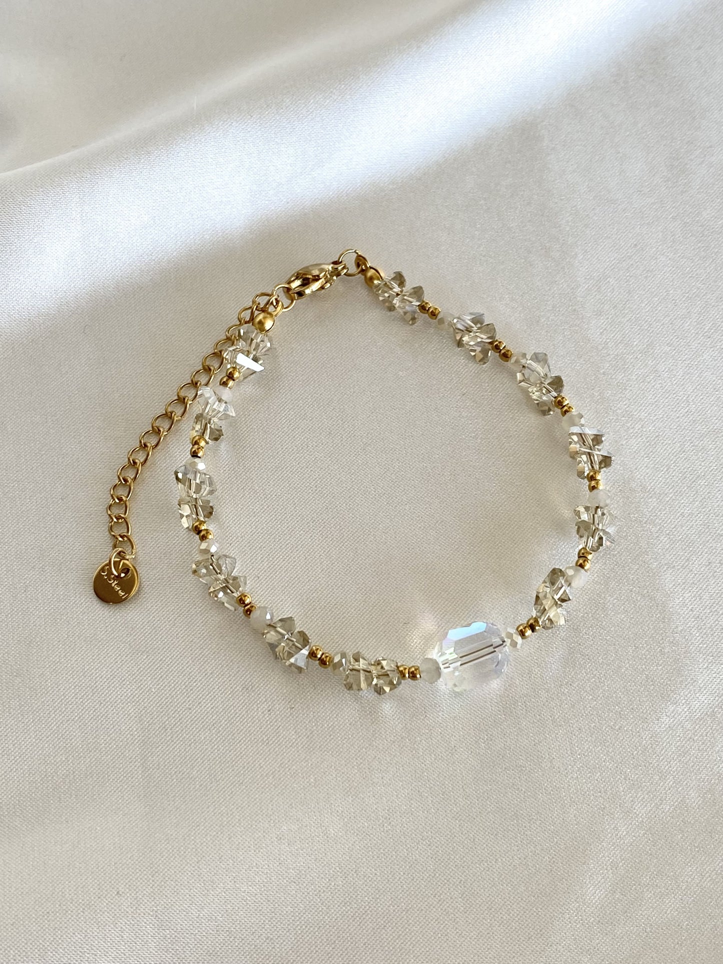 SERENA｜Bracelet acier inoxydable et perles