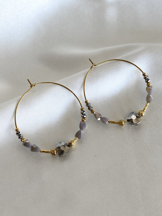 LIVIA | Boucles d'oreilles en perles de crystal
