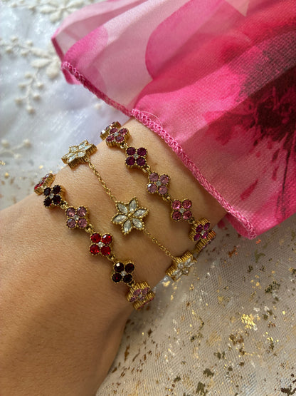 BLOOM｜Bracelets en acier inoxydable et zircons