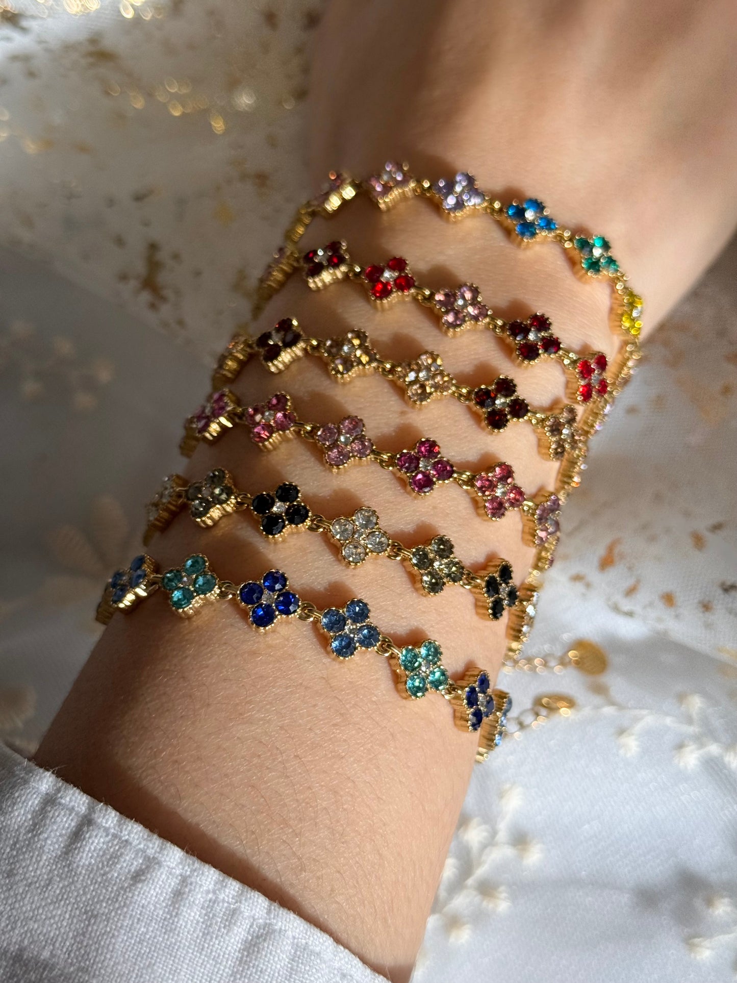 BLOOM｜Bracelets en acier inoxydable et zircons