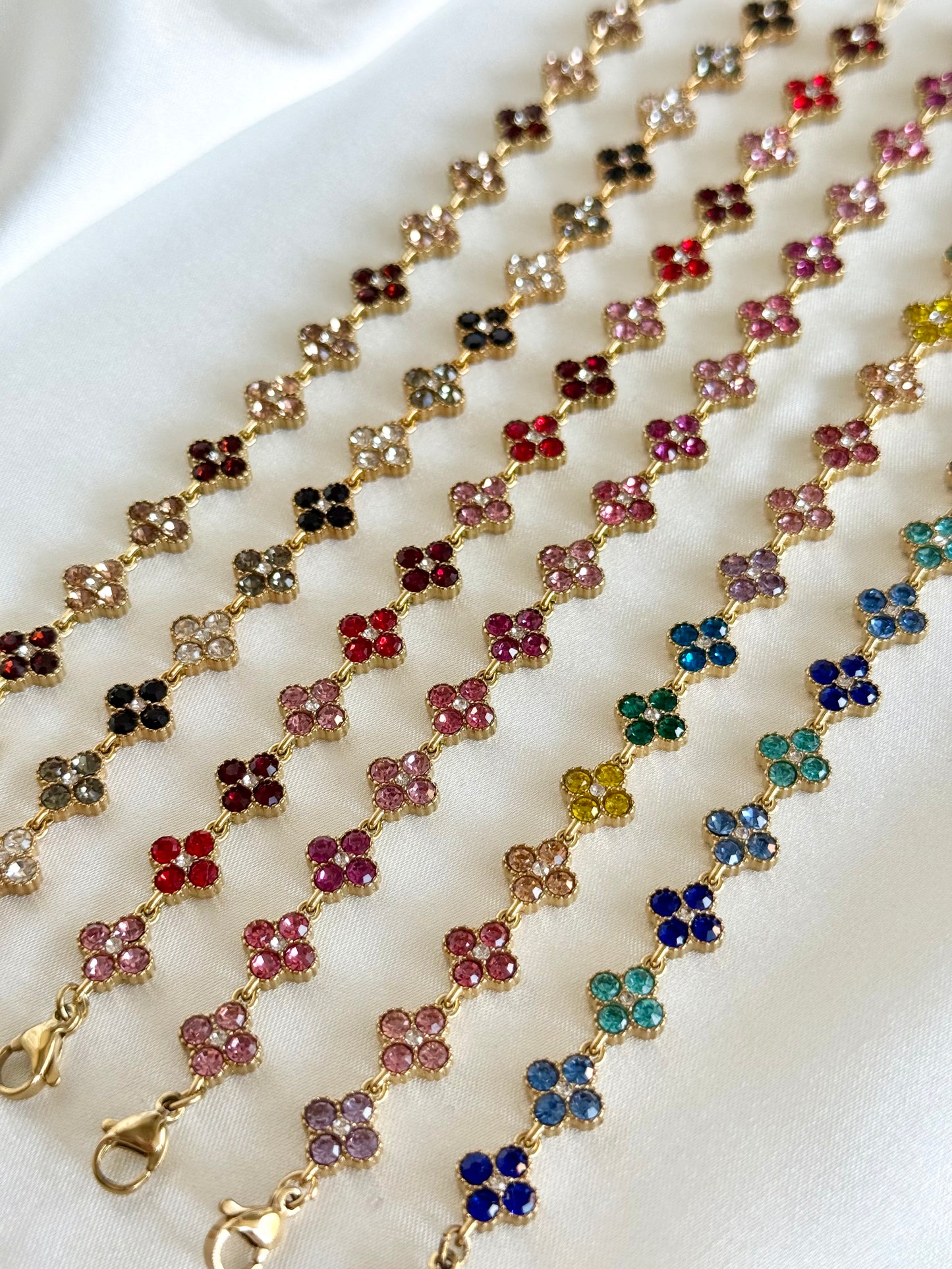 BLOOM｜Bracelets en acier inoxydable et zircons