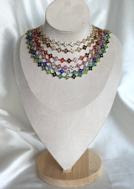 BLOOM｜Colliers en acier inoxydable et zircons