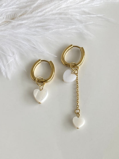 ANITA | Boucles d'oreilles en perles naturelles et acier inoxydable