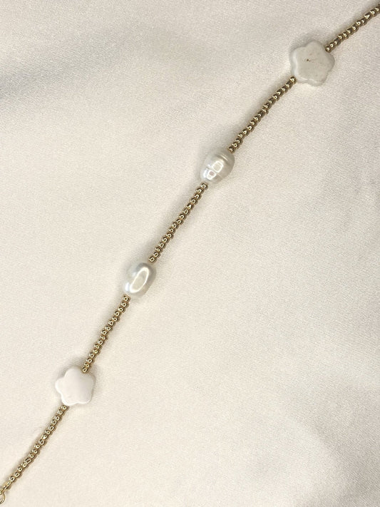 TREFLE & DOUCE｜Bracelet acier inoxydable et perles