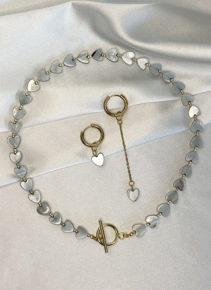 LOVE | Ensemble collier et boucles d'oreilles